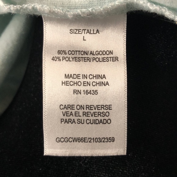 MAMA Short Sleeve T-Shirt, Sz. L, Blue, Ties/Knots at hem in front. - Picture 6 of 7